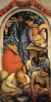 Diego Rivera Painting - Night of the Poor Socialism Diego Rivera